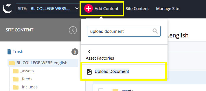 Upload documents screenshot